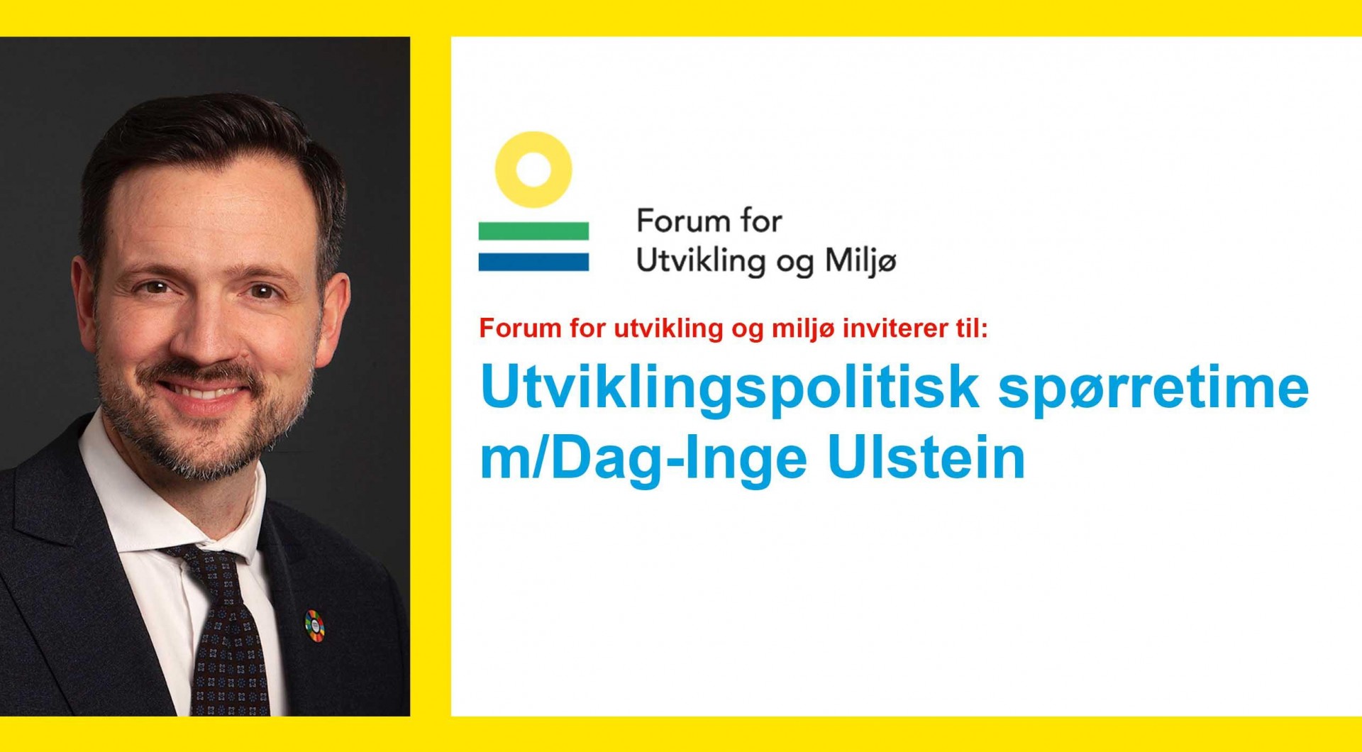 Utviklingspolitisk spørretime/m Dag-Inge Ulstein