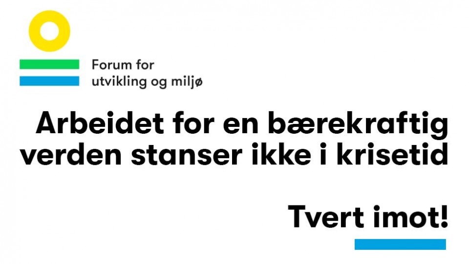 ForUM og korona - fortsetter arbeidet for bærekraft