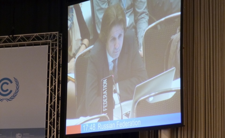 Oleg Shamanow, Russlands delegasjonsleder til UNFCCC.

